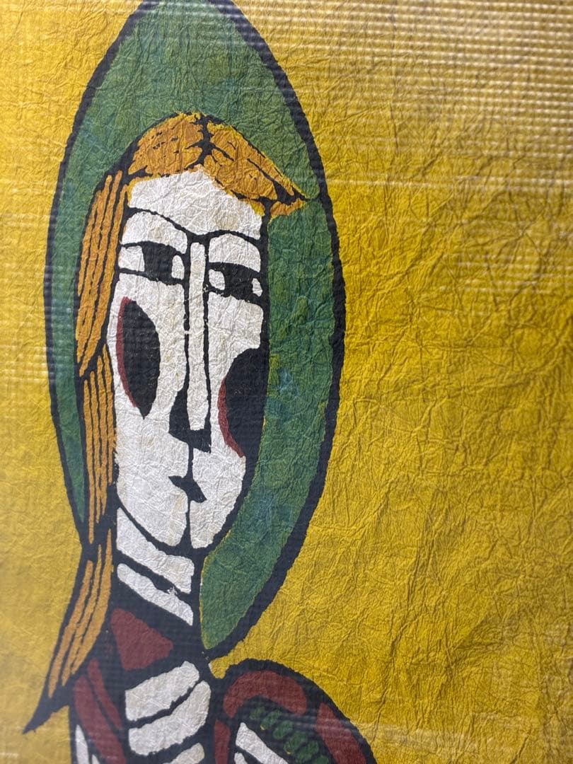 渡辺禎雄 聖母子像 和紙　木版画　サイン付　1993