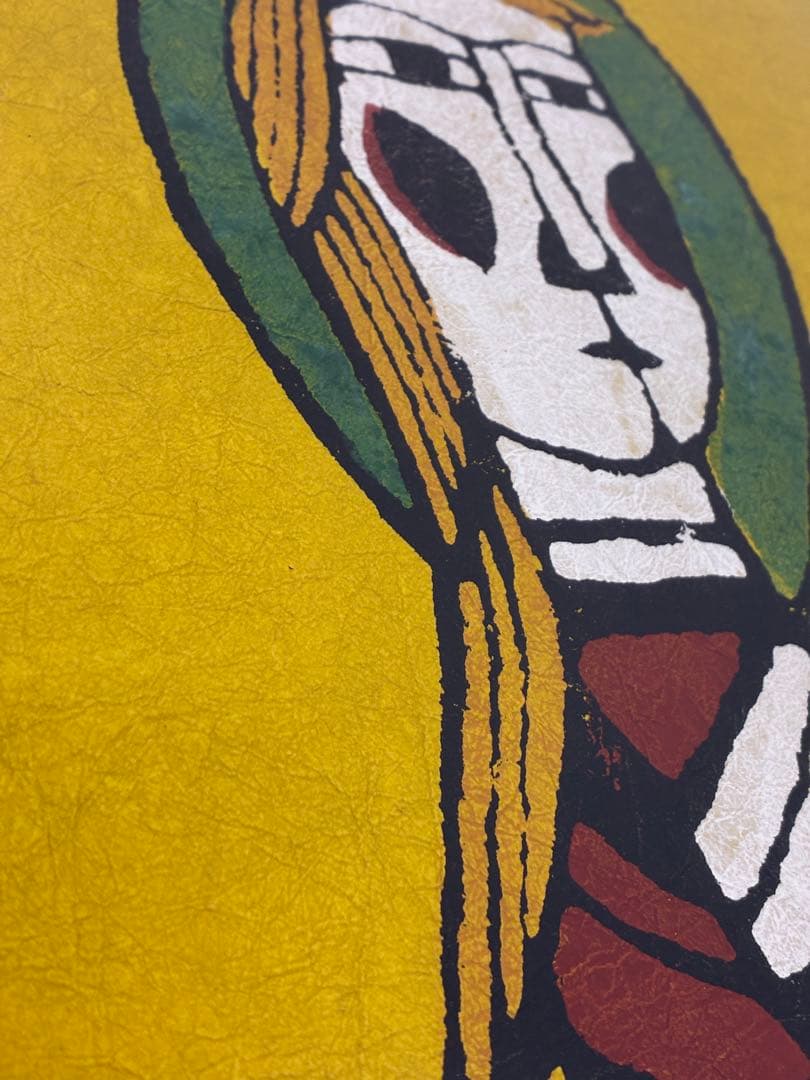 渡辺禎雄 聖母子像 和紙　木版画　サイン付　1993