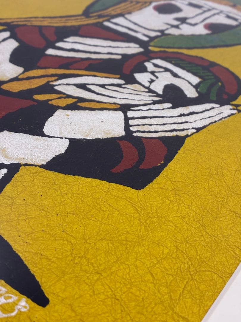 渡辺禎雄 聖母子像 和紙　木版画　サイン付　1993