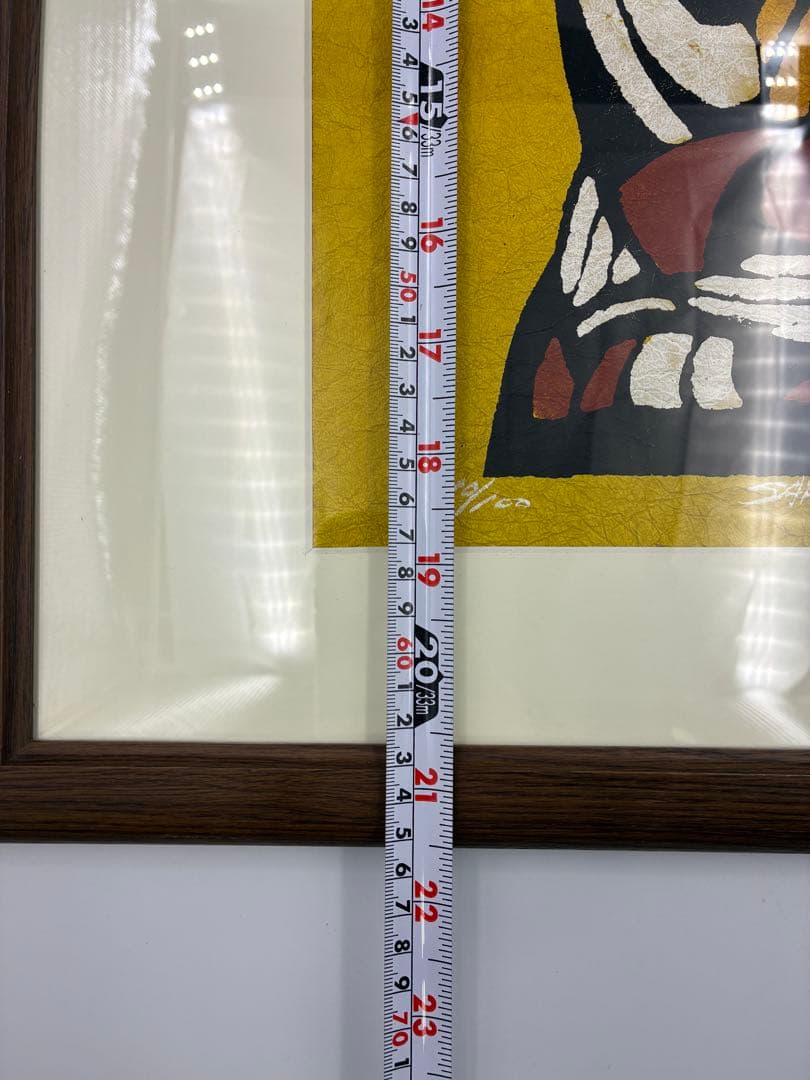 渡辺禎雄 聖母子像 和紙　木版画　サイン付　1993