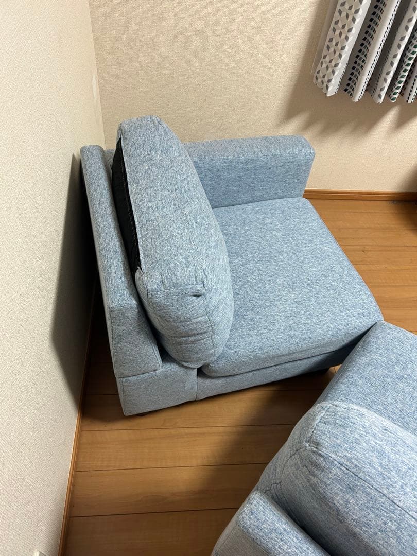 3人掛け　CARLO LIGHT アッシュグレー ソファ