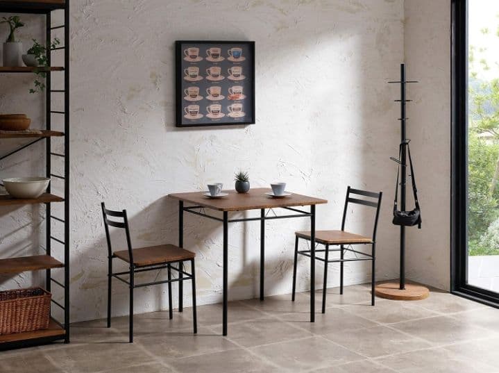 ダイニング3点セット テーブル チェア ブラウン DS-V70(BR つ226