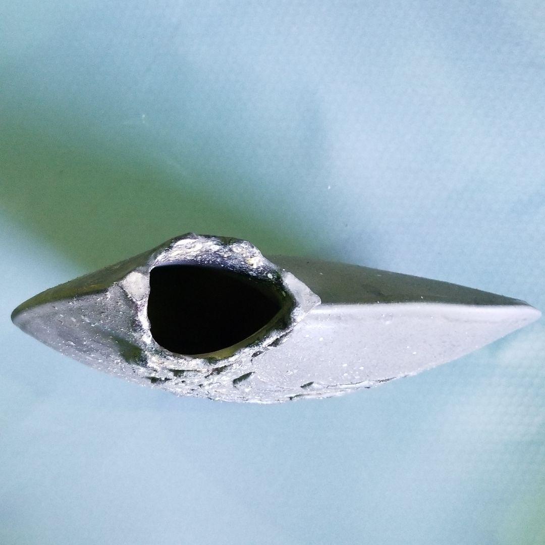 訳あり出品⤵⤵信楽焼花入れ 黒釉彩 高さ３４cm