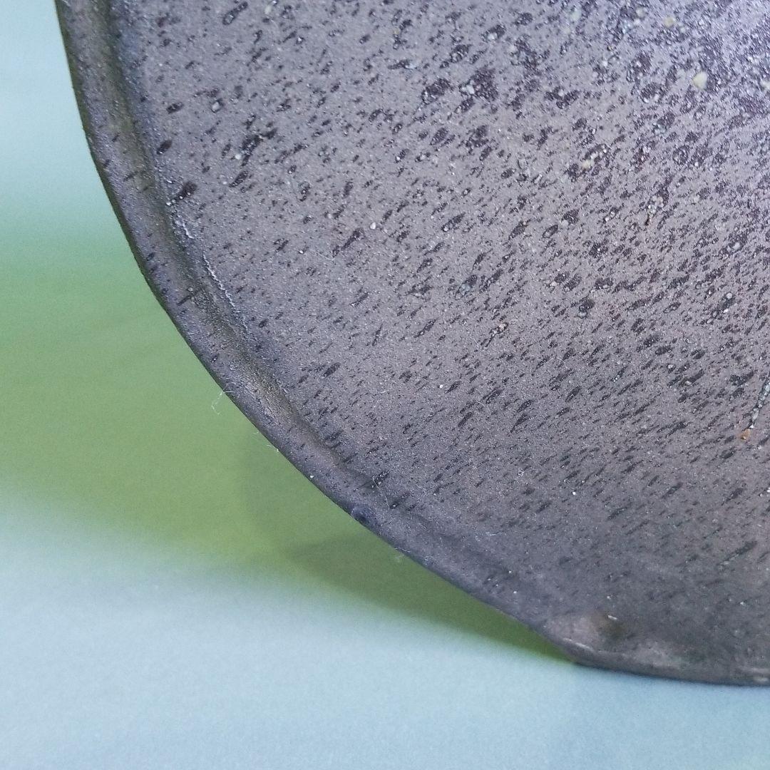 訳あり出品⤵⤵信楽焼花入れ 黒釉彩 高さ３４cm