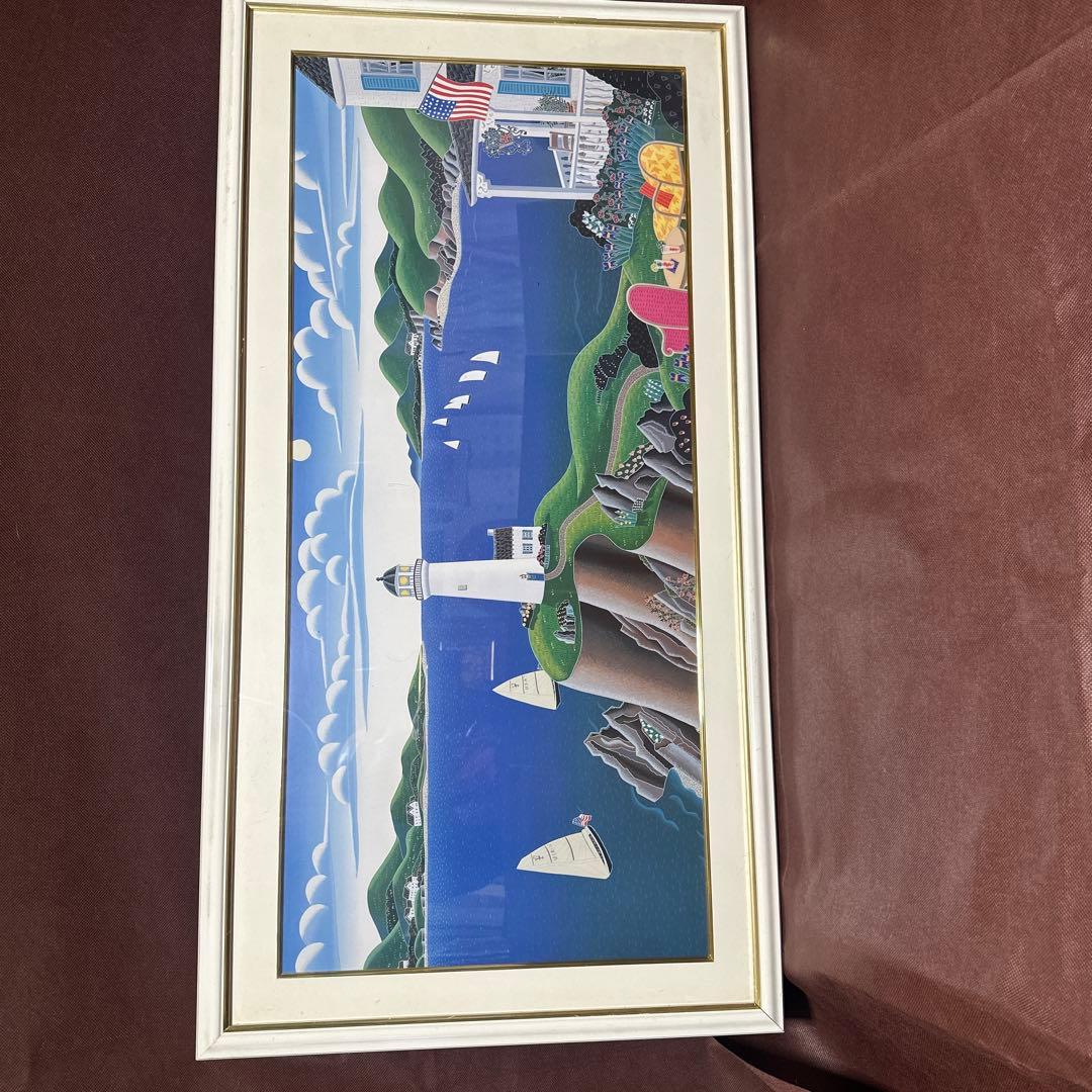 ジョルジュメリス　ギリシャ地中海　風景画　絵画　アート　美術品　インテリア