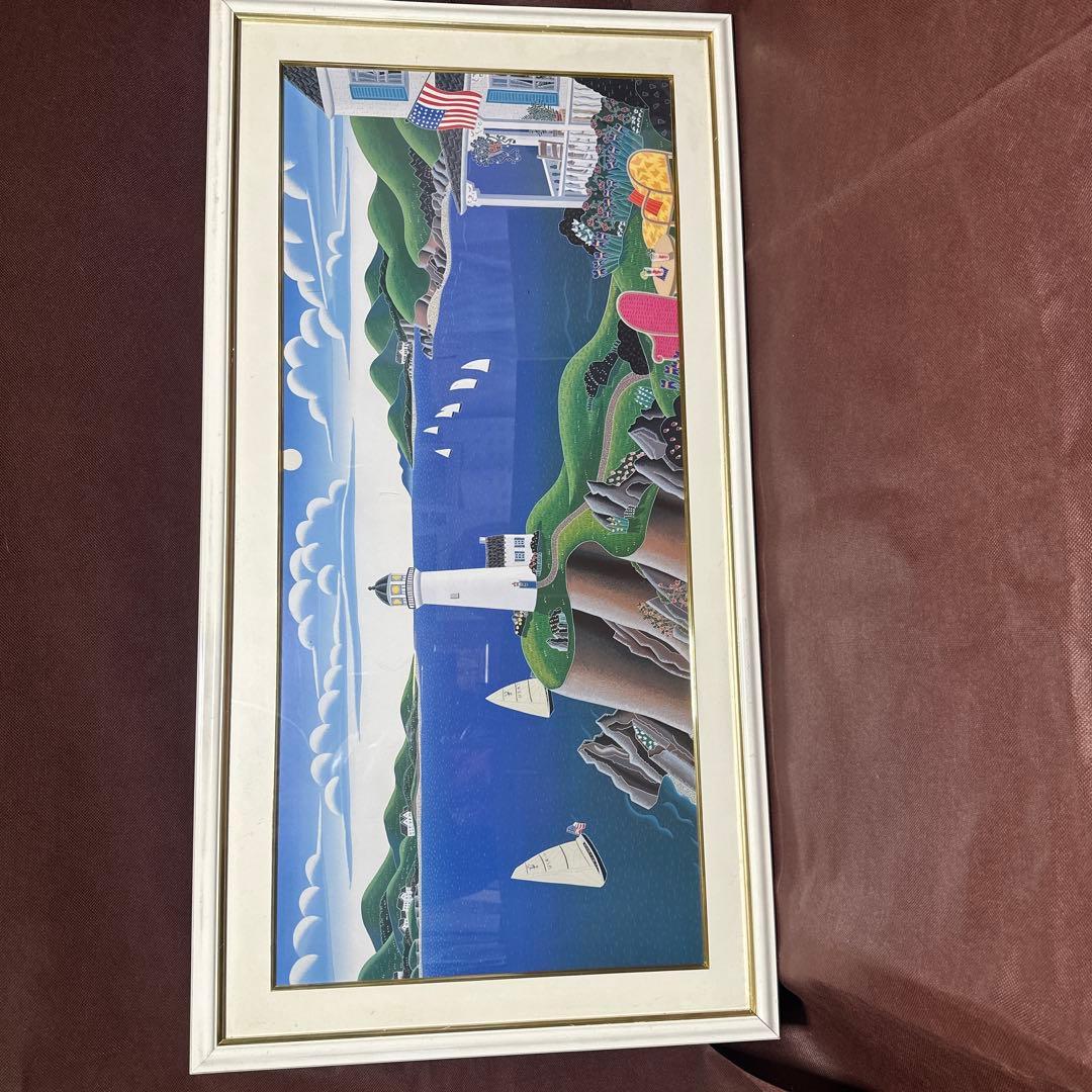 ジョルジュメリス　ギリシャ地中海　風景画　絵画　アート　美術品　インテリア