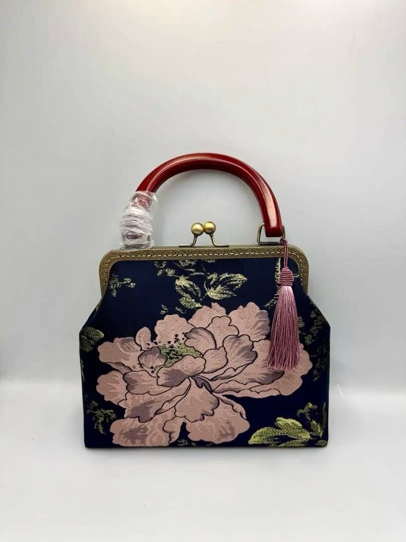 【ハンドメイド】がま口 ハンド バッグ 2点セット#576