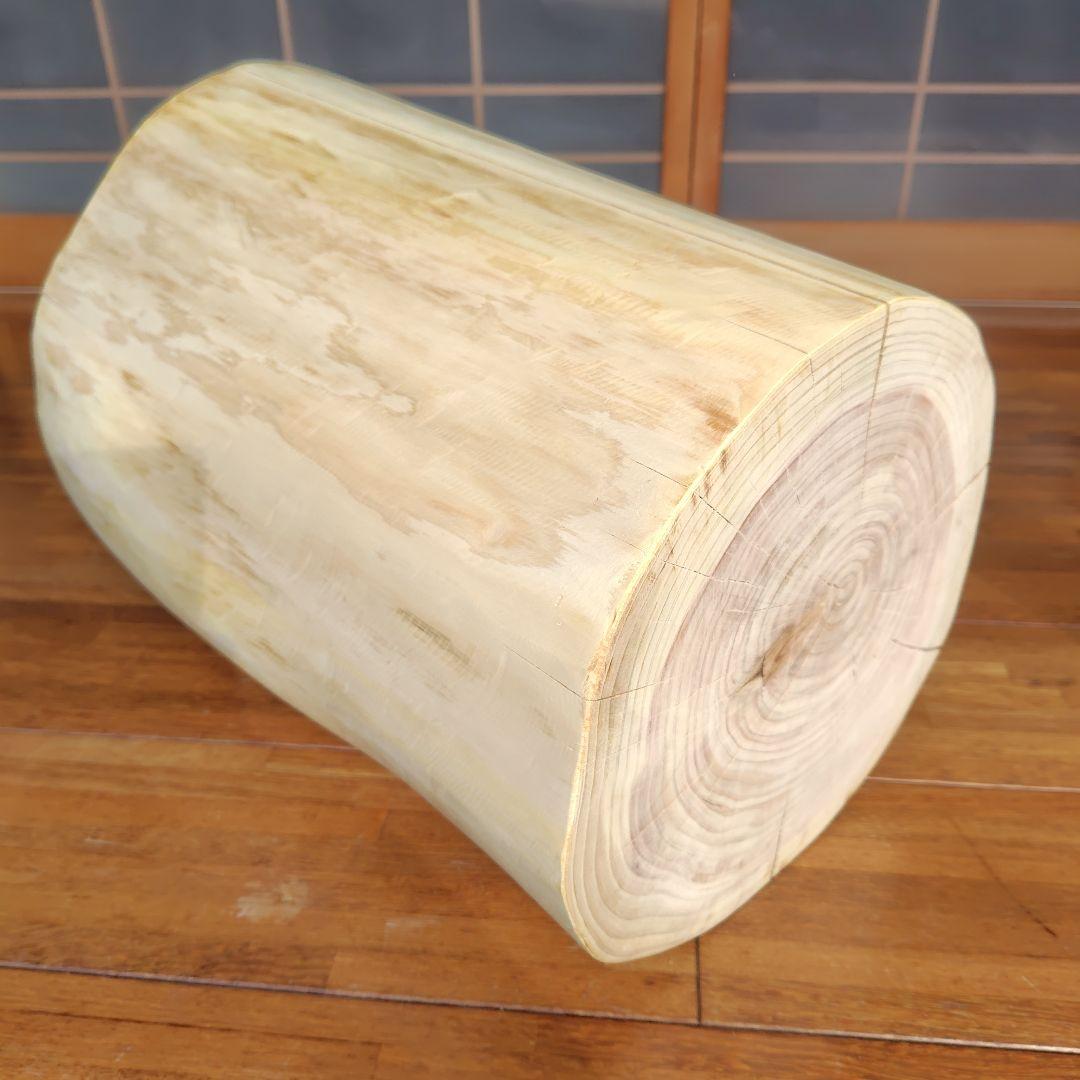 丸太　檜　スツール【M】