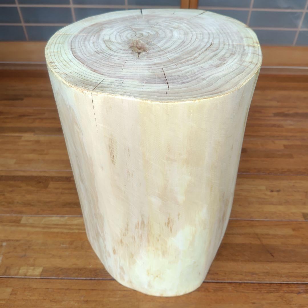 丸太　檜　スツール【M】