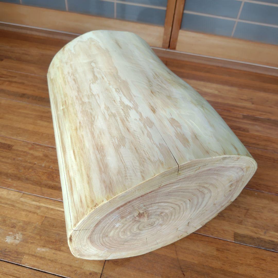 丸太　檜　スツール【M】