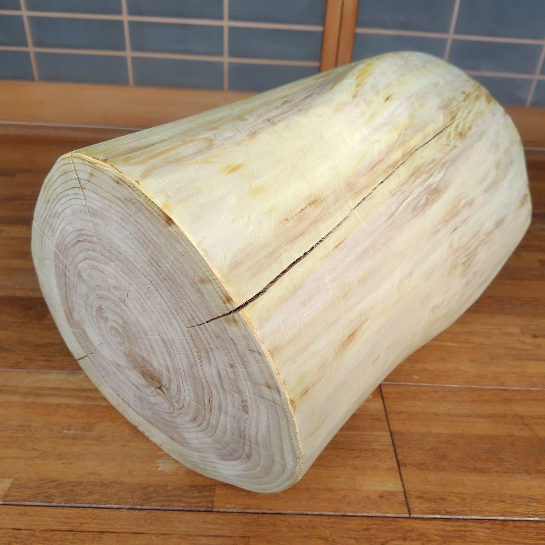 丸太　檜　スツール【M】