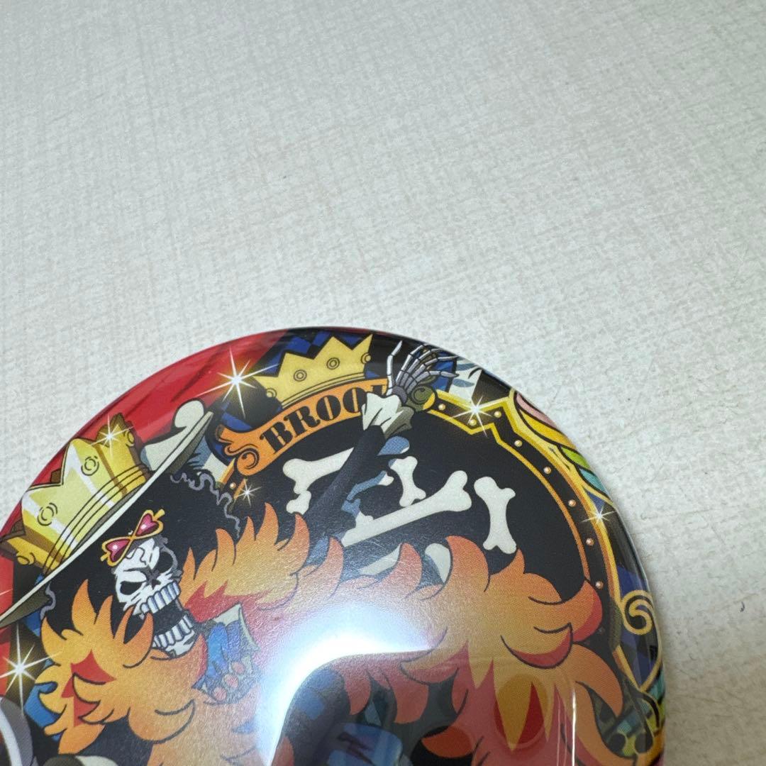 ワンピースタワートンガリ缶バッジ ブルック2種&4周年ステッカー他ブルックセット