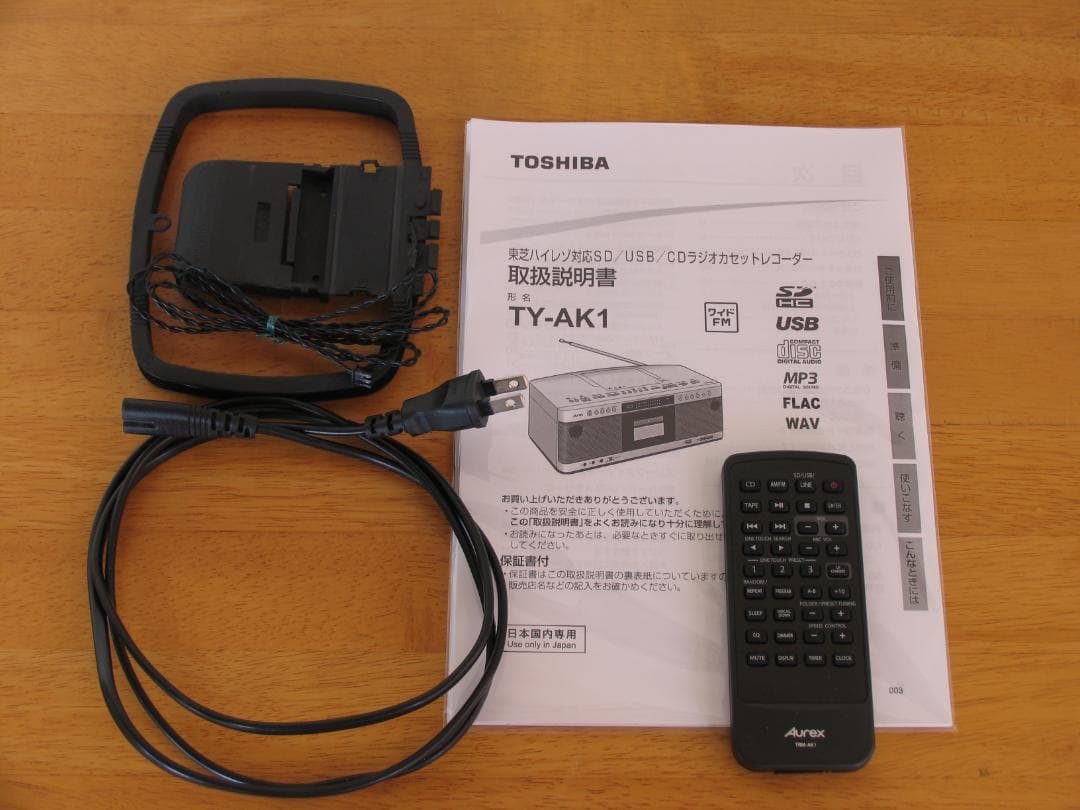 TOSHIBA CDラジカセ TY-AK1 USB SD ハイレゾ対応 動作品