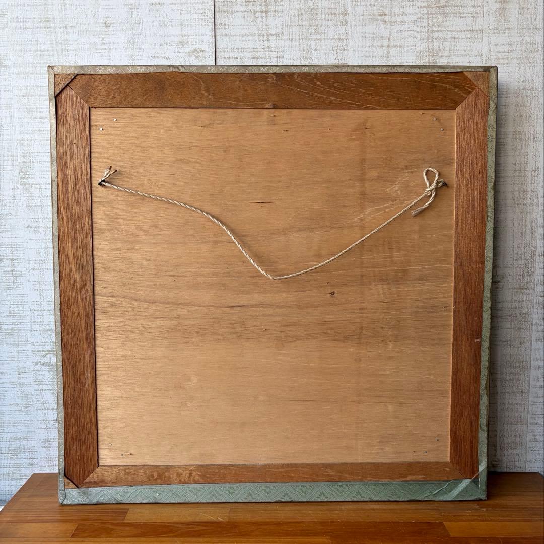 【アンティーク】額装 額縁 タイ 伝統工芸 スパンコール 象 刺繍画 古美術