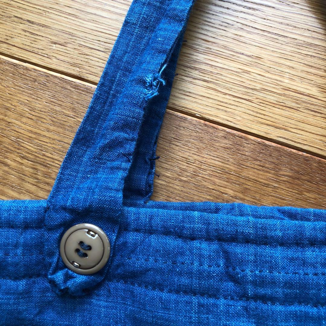 パッチワークのトートバッグ　古布　ハンドメイド￼ 作家物　藍染　匿名配送