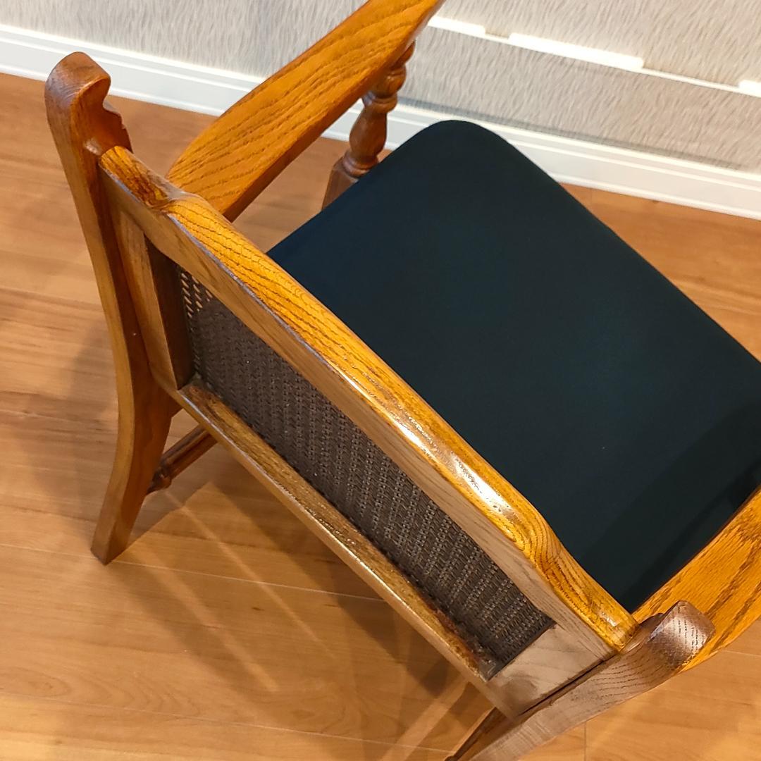 三越ブルージュ　アームチェア　ラタンバック　三越製作所