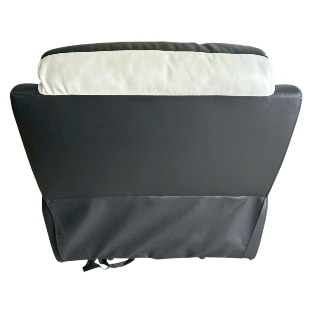 1人掛け電動リクライニングソファ ブラック ソフトレザー