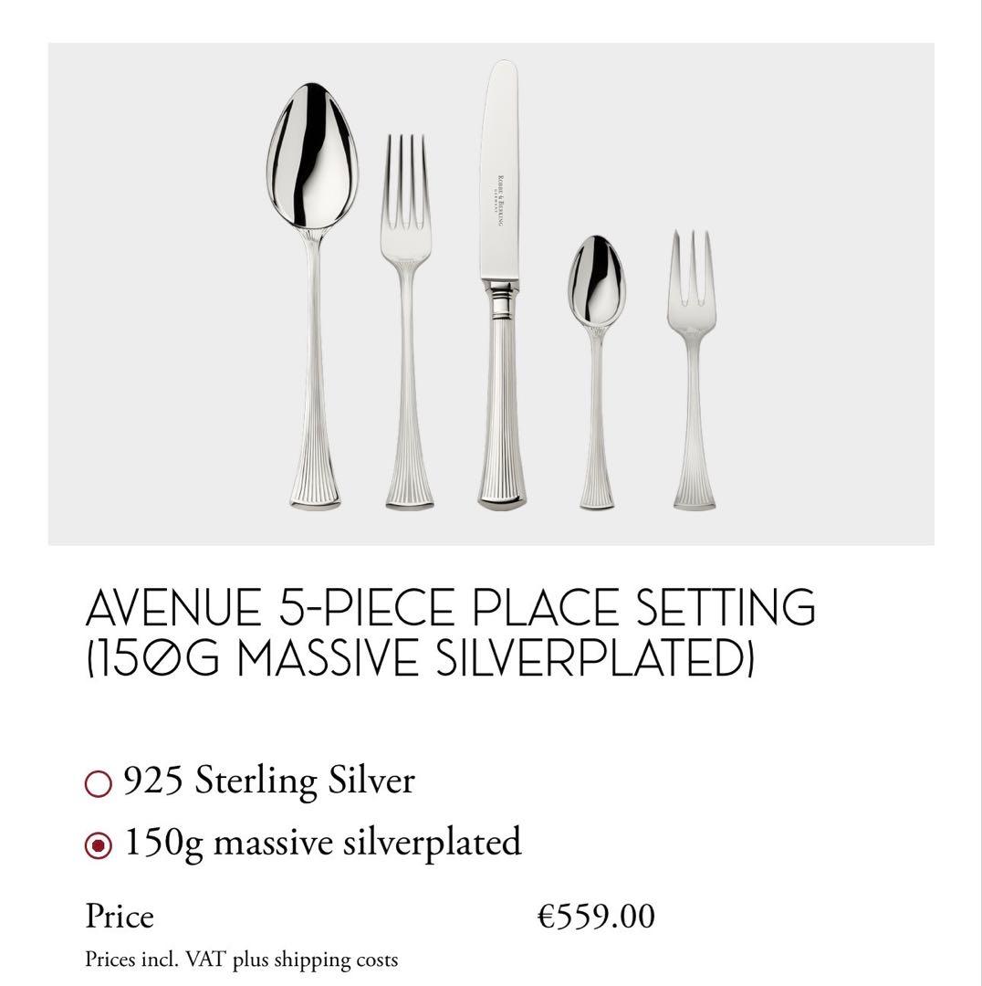 ②ROBBE&BERKING ロベ＆バーキング シルバーコーティング 5本セット