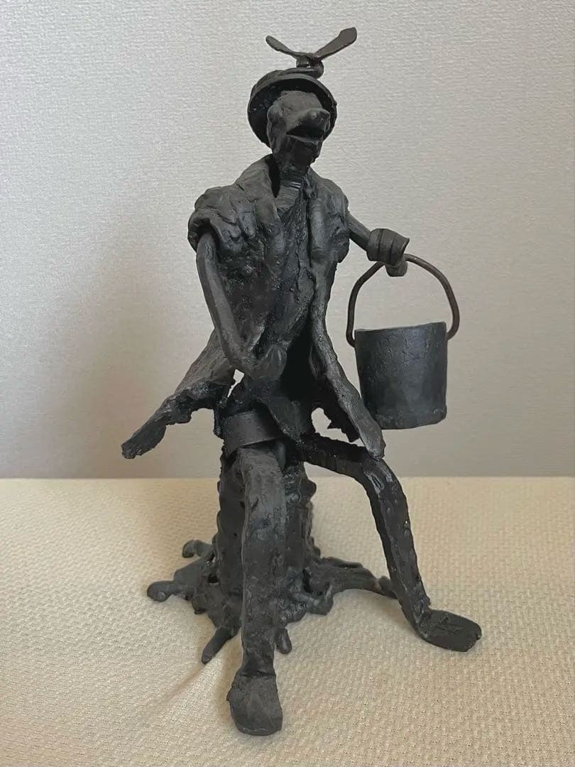 アイアンオブジェ 鉄彫刻 高さ約26cm ハンドメイド　一点物風