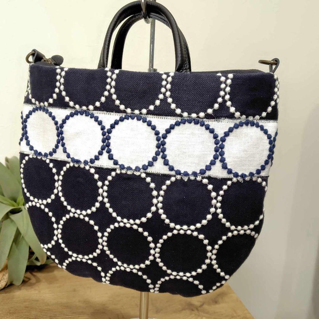 さ*ん様 ミナペルホネン/tambourineタンバリンネイビー×白ライン/ロン