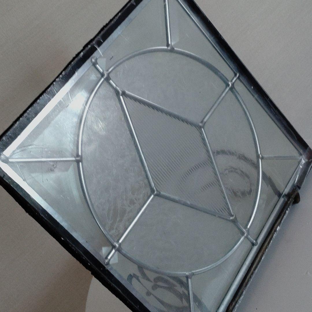 新品　デッドストック　ステンドグラス　別売り　枠あり　ひし形