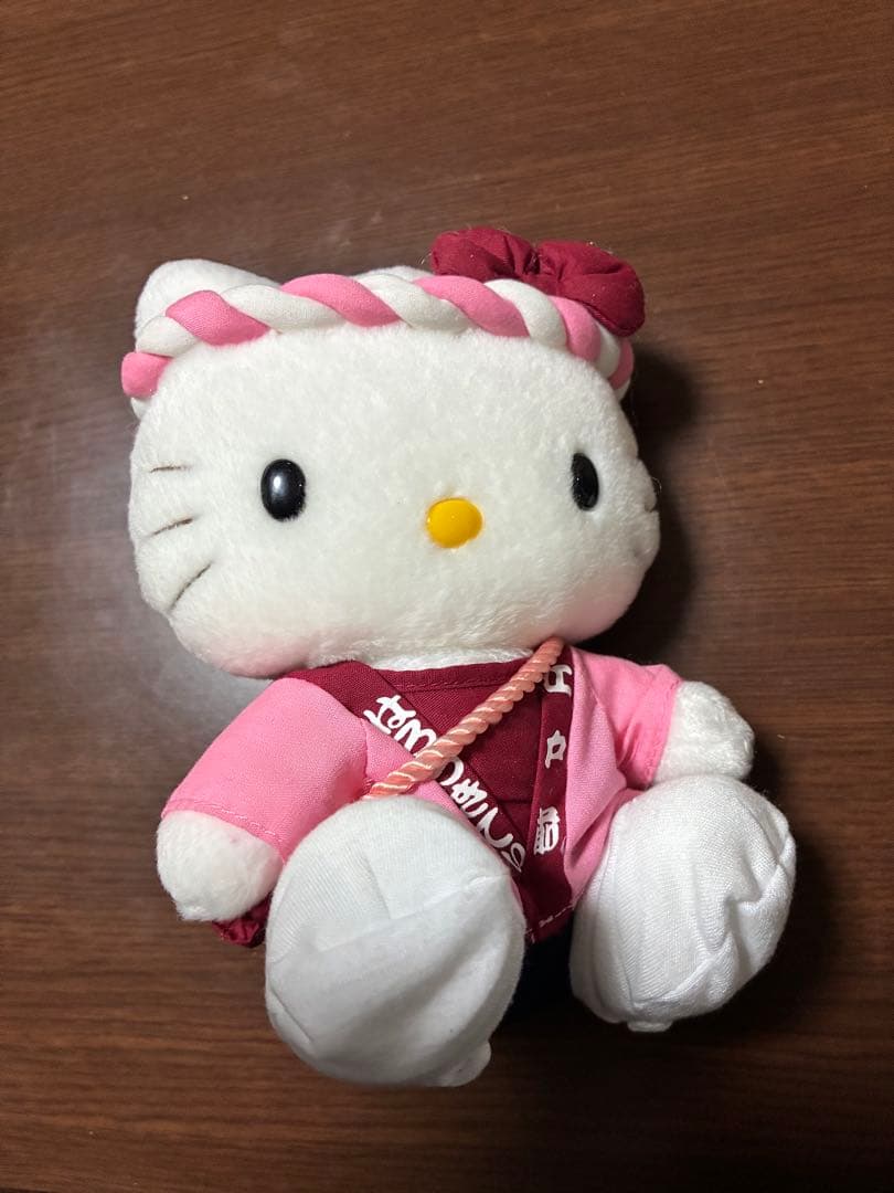 希少 激レア 美品 ハローキティ 東京 江戸前 ピンク ブルー ぬいぐるみ