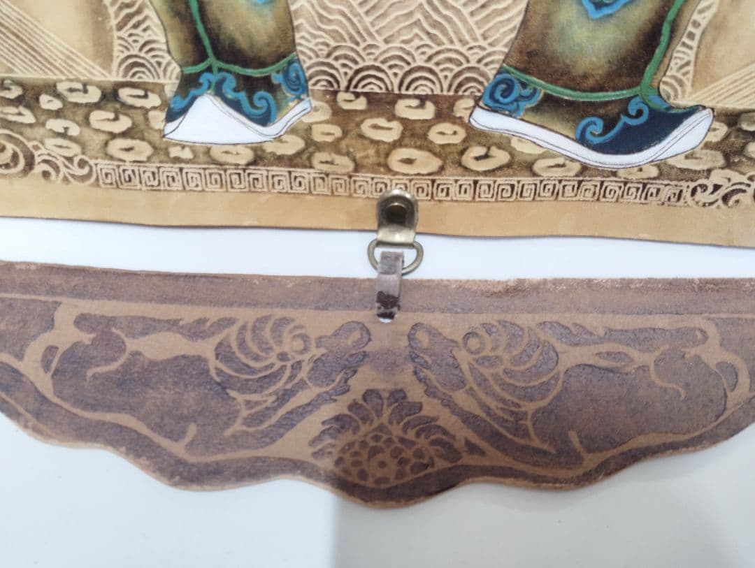 【2点セット】モンゴル 壁飾り / チンギス・カン ＆ 四匹の和合する動物