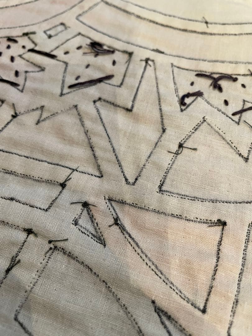 （722)ステンドグラスキルト タペストリー 製作途中