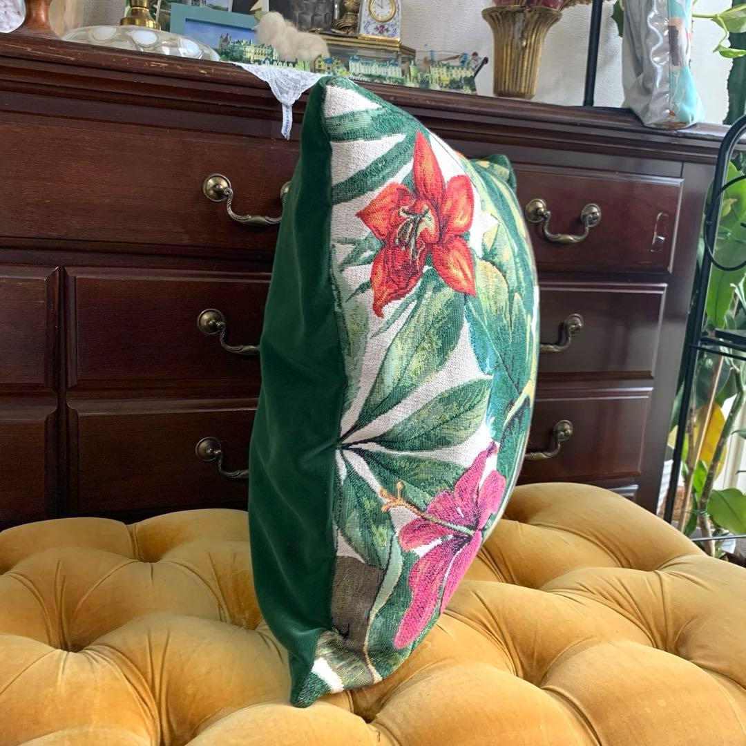 フランスで購入生地使用★クッションカバー