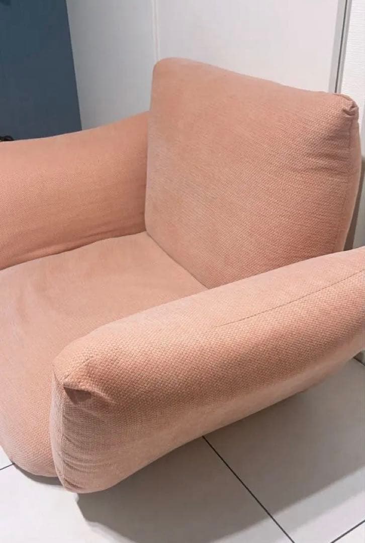 無印良品 リクライニング　フロアソファ　１シーター ピンク