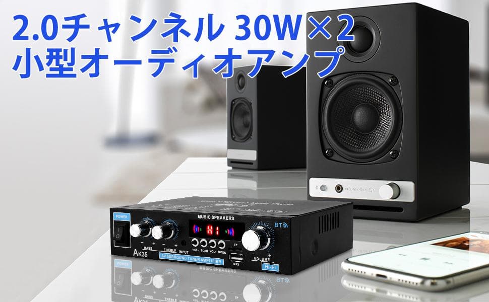 【M2773-59-36】パワーアンプ ステレオ 2.0 チャンネル 2X30W