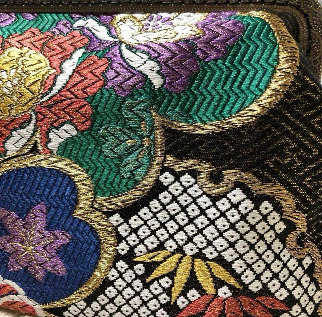 1点物！帯リメイク がま口バッグ 成人式 結婚式 パーティー 3way