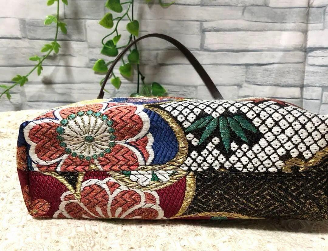 1点物！帯リメイク がま口バッグ 成人式 結婚式 パーティー 3way