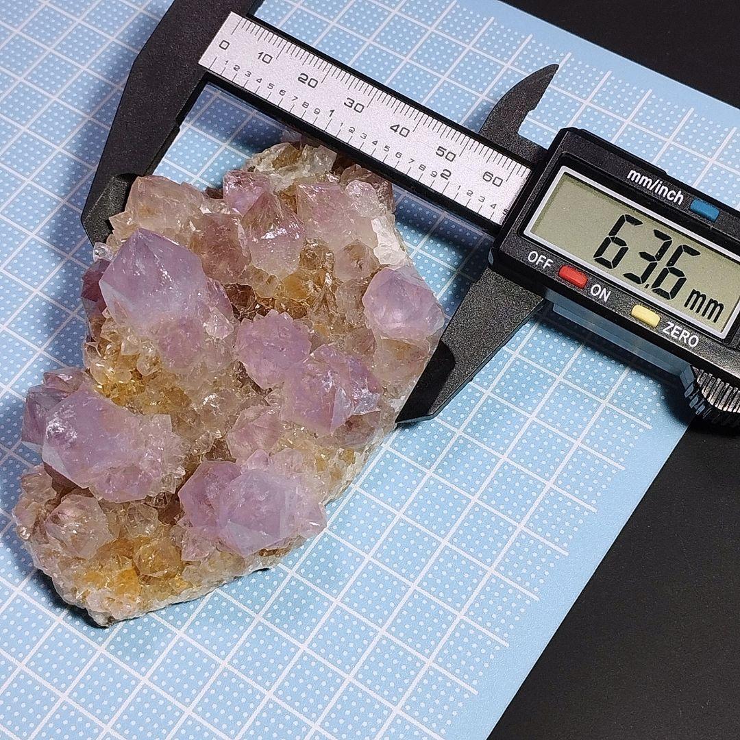 ②原石 クラスター カクタスアメジスト カクタス水晶 カクタスクォーツ 262g