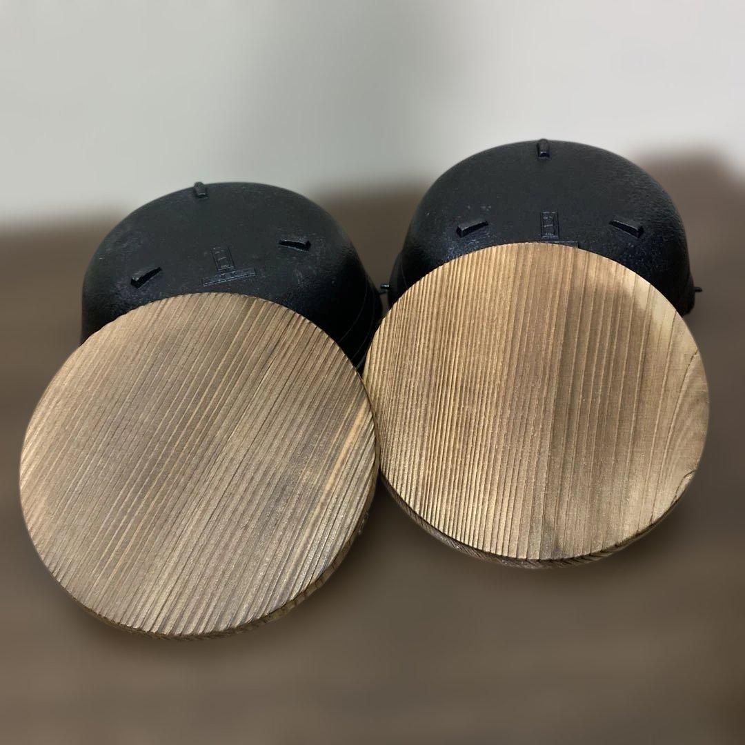 【岩鋳】 南部鉄器 木蓋付き　いろり鍋 小鍋 2個セット