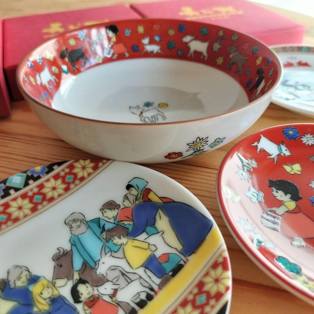 アルプスの少女ハイジ 九谷焼　4号鉢　豆皿