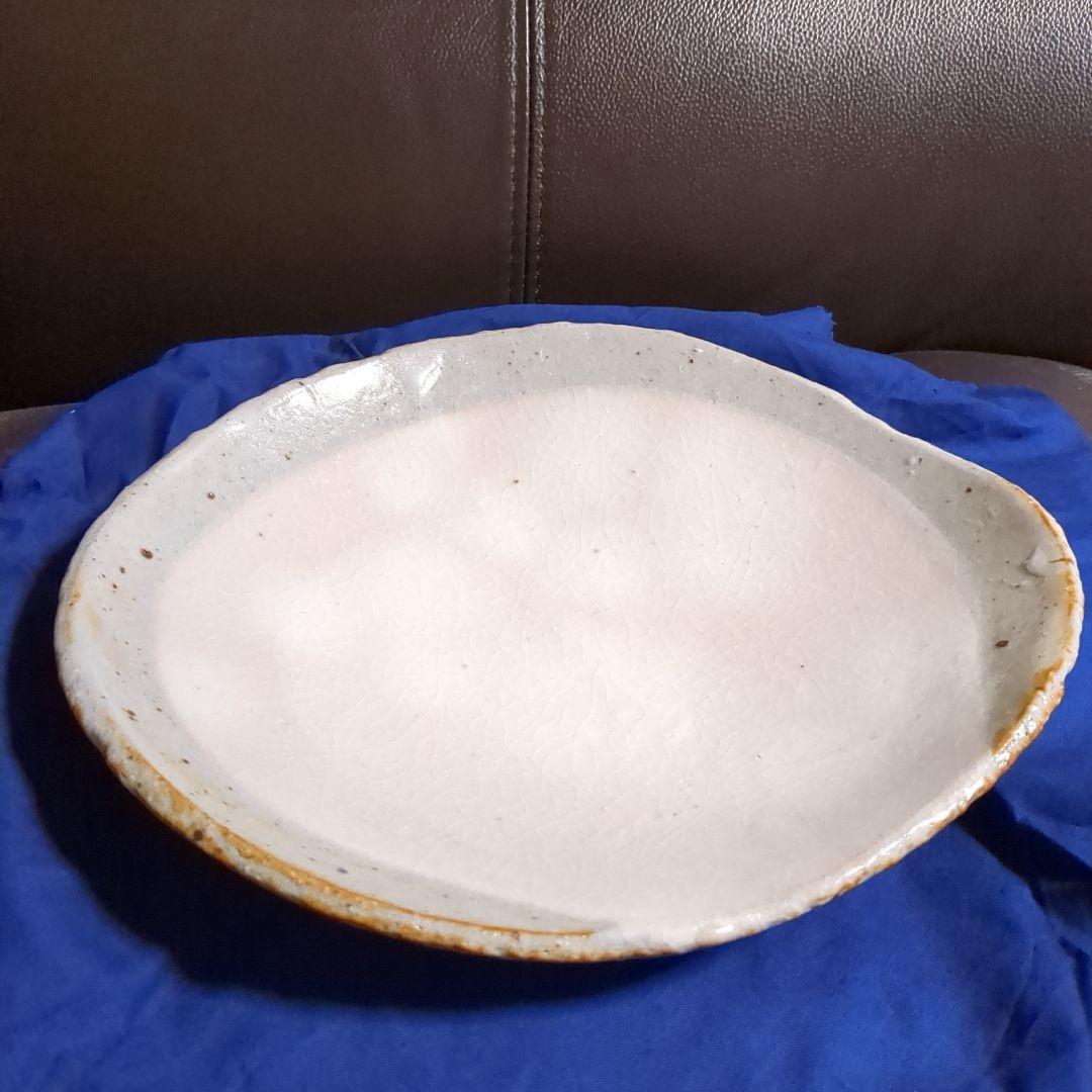 矢筈窯◆青山鉄郎の足付き皿