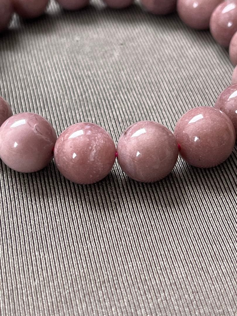 天然石ブレスレット☆高品質！ピンクオパール１１ｃｍ☆濃いめのモーブカラーで素敵♡