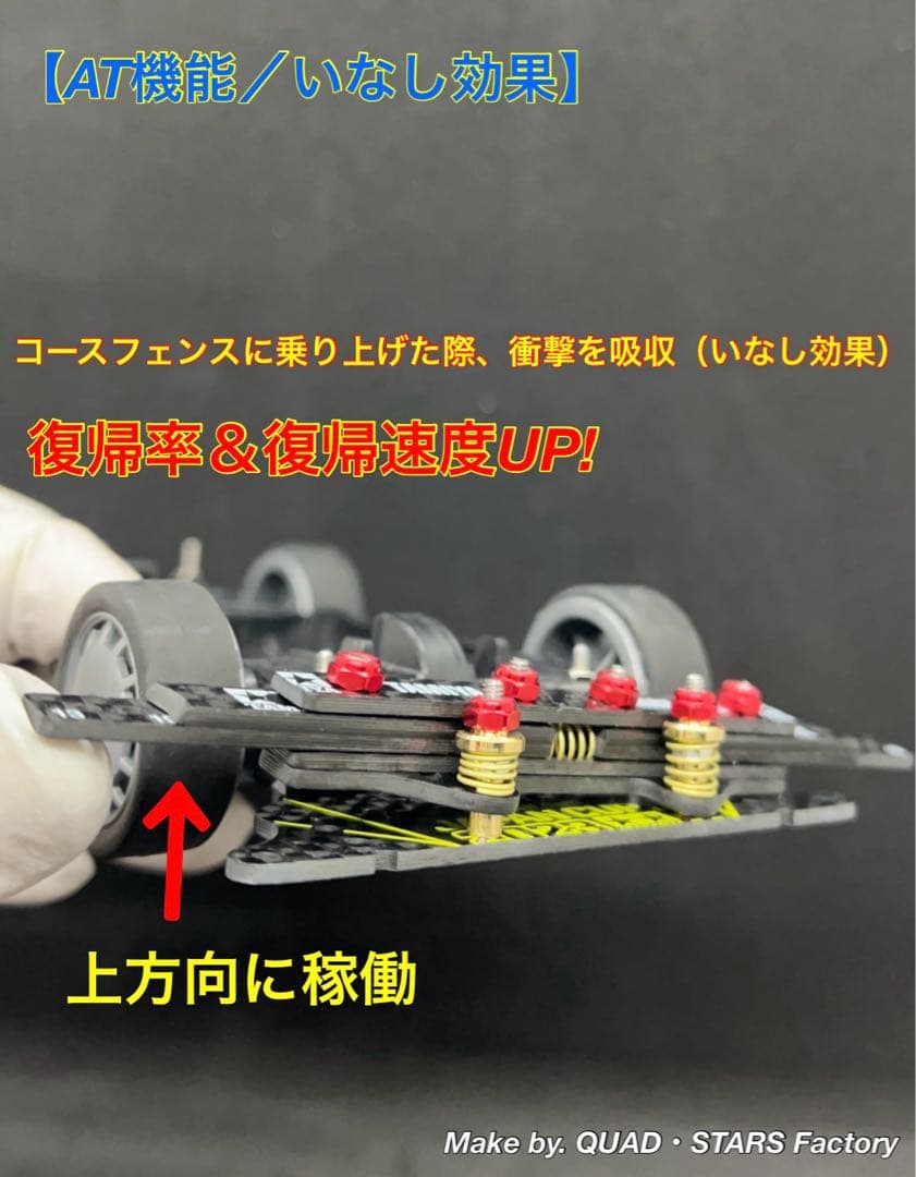 【ミニ四駆・MS用】2軸ATスラダン＋1軸リヤアンカー＋リヤスキッド　2023