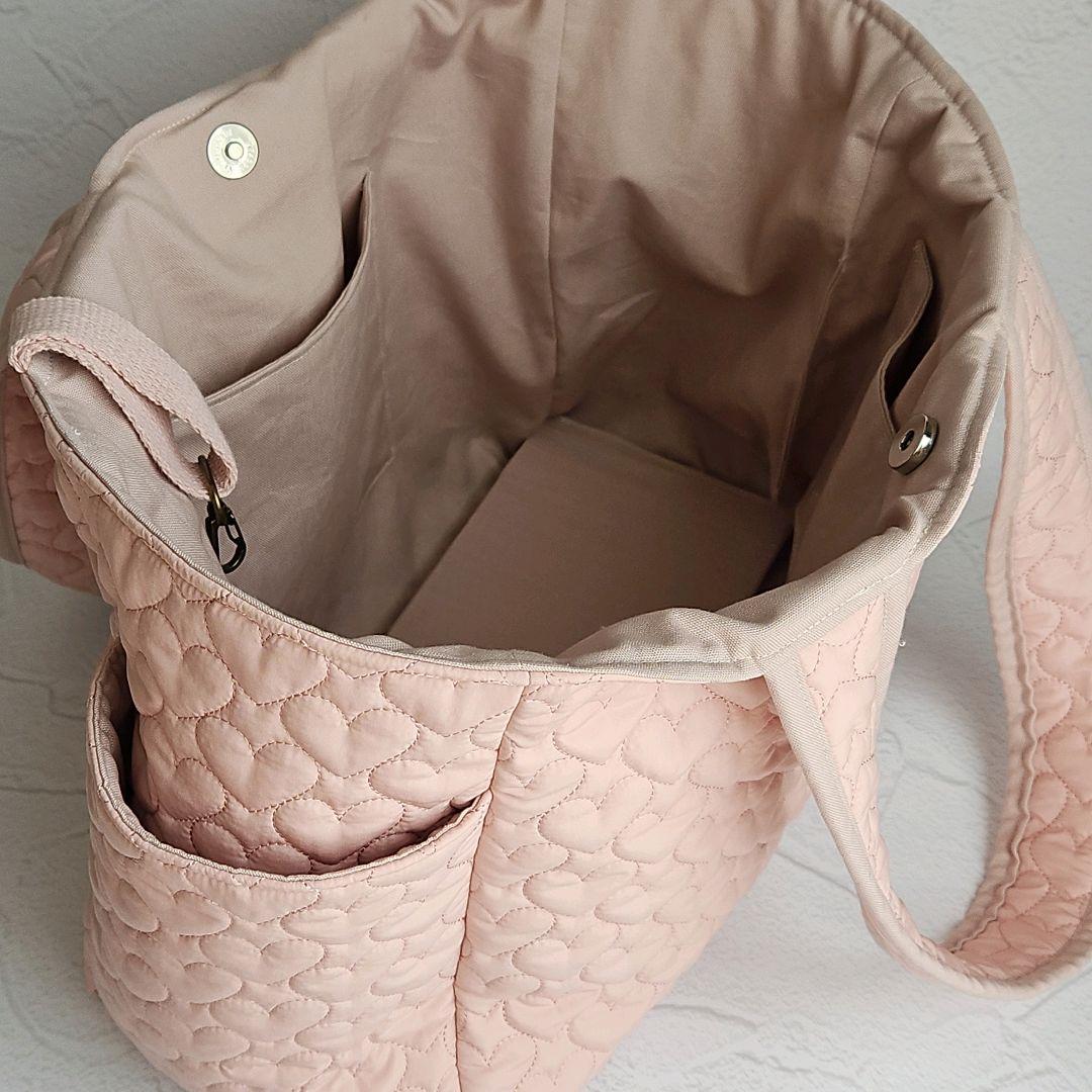 【kuma.オーダーページ】マザーズバッグ　おむつポーチ　ハートキルト