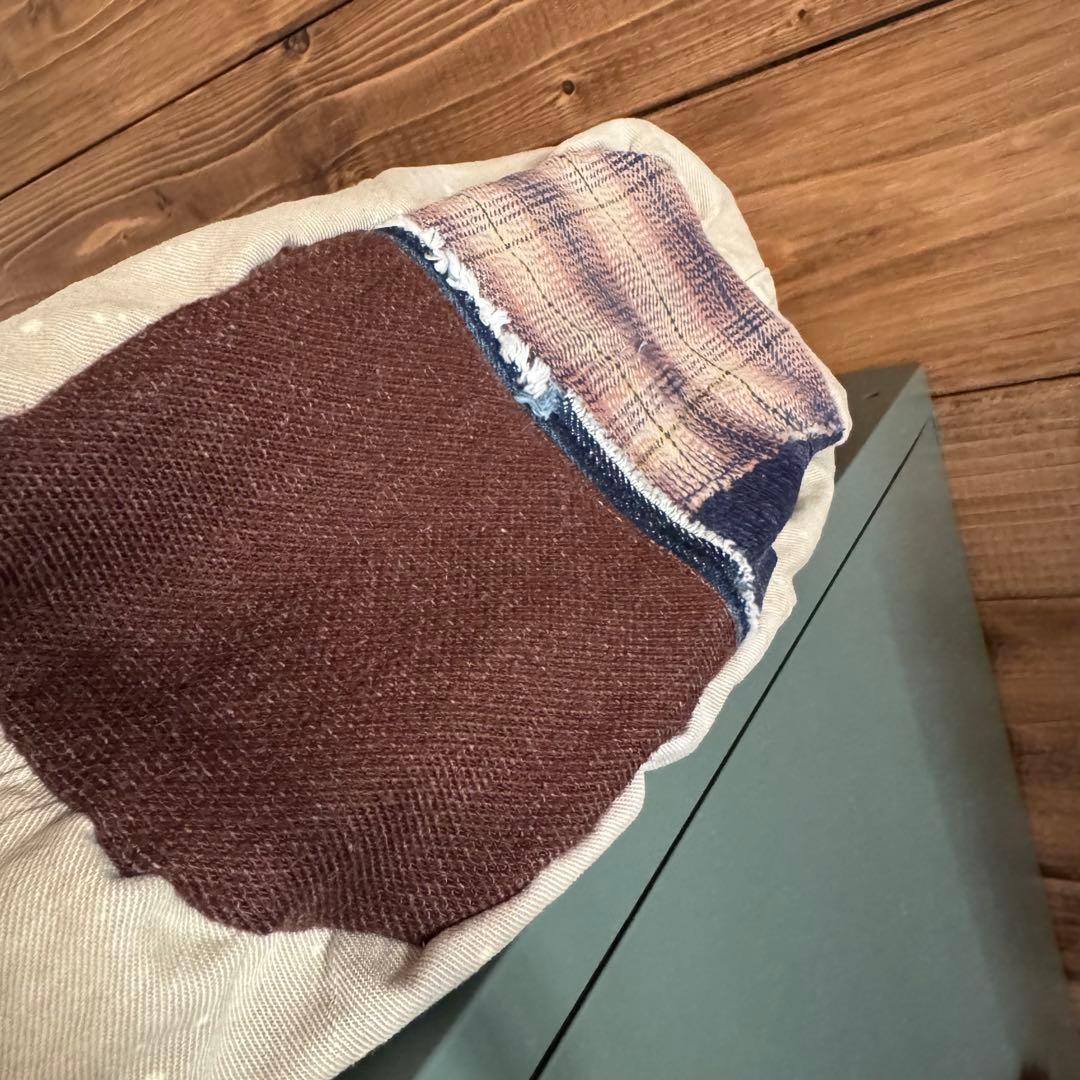 ハンドメイド デニムリメイク バッグ リバーシブル 2way 楕円底 40