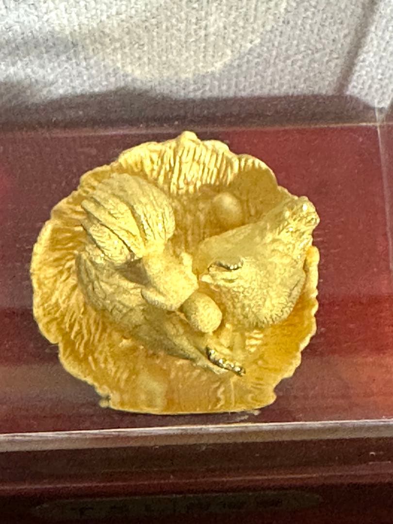 「金の鶏とひよこの置物」金運　子宝　運気アップ　風水