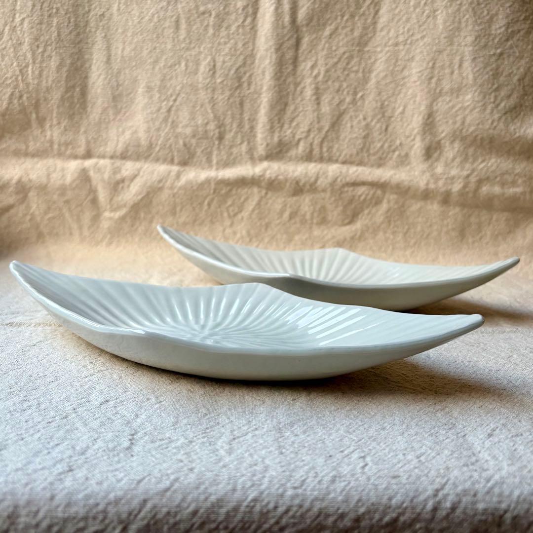 平岡仁 菱形皿 レンゲもどき 4点セット 白磁 作家 器