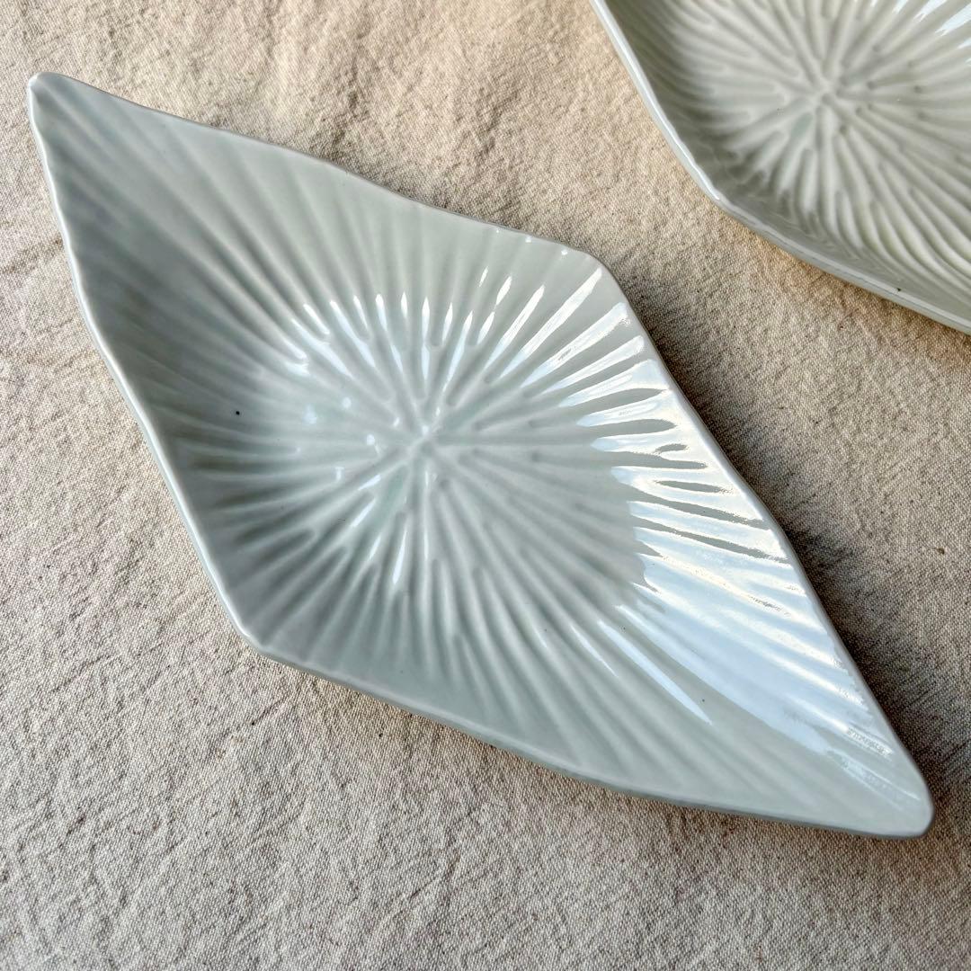 平岡仁 菱形皿 レンゲもどき 4点セット 白磁 作家 器
