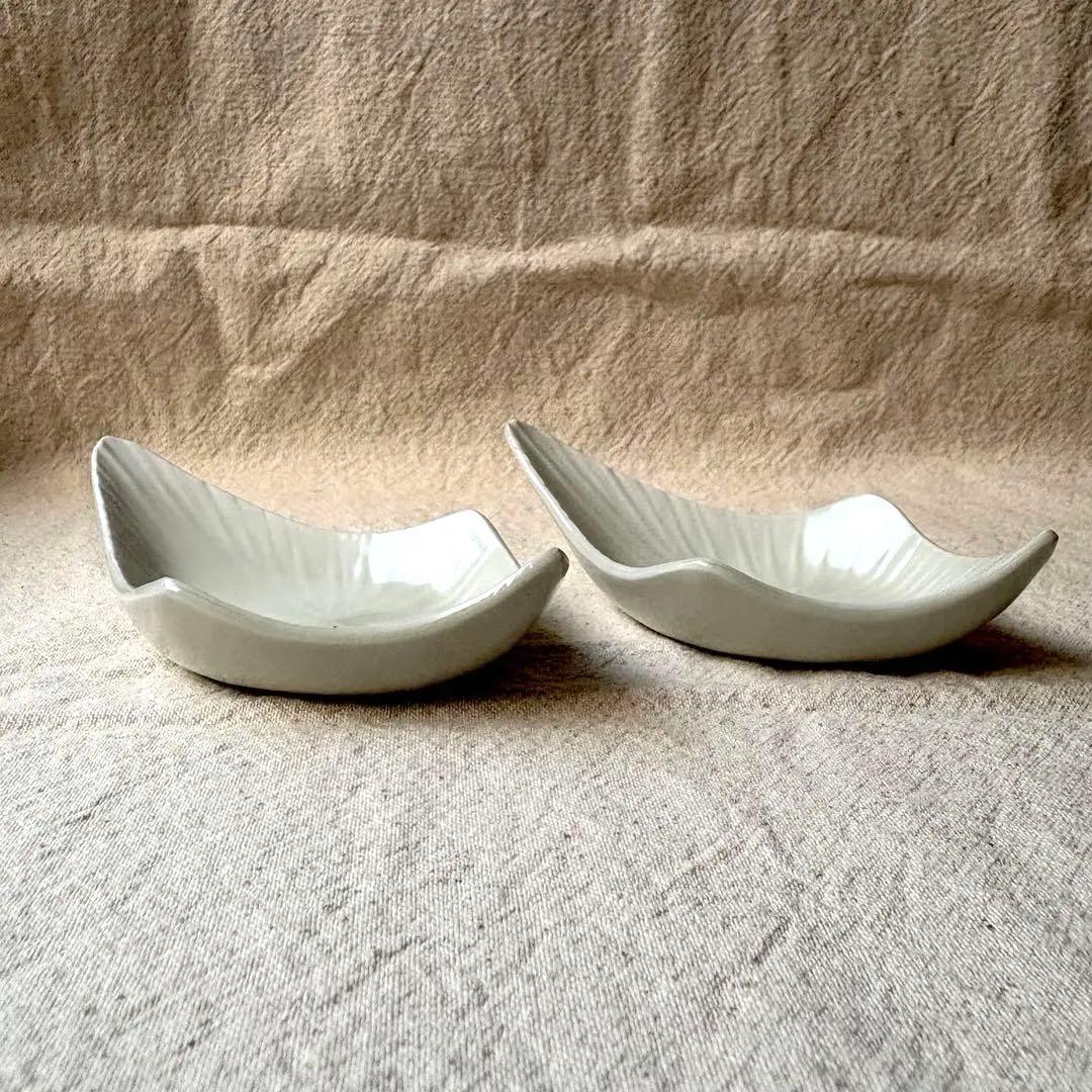 平岡仁 菱形皿 レンゲもどき 4点セット 白磁 作家 器