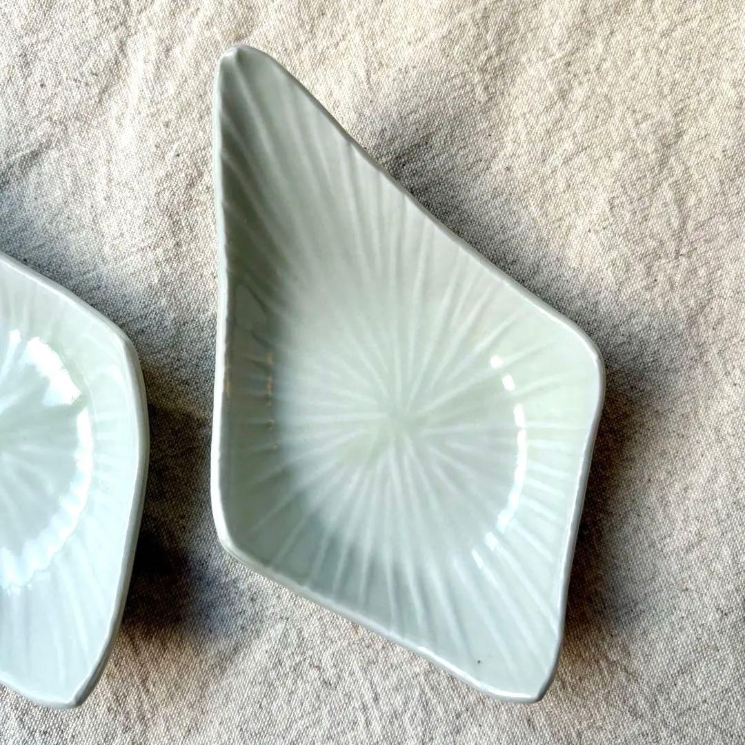 平岡仁 菱形皿 レンゲもどき 4点セット 白磁 作家 器