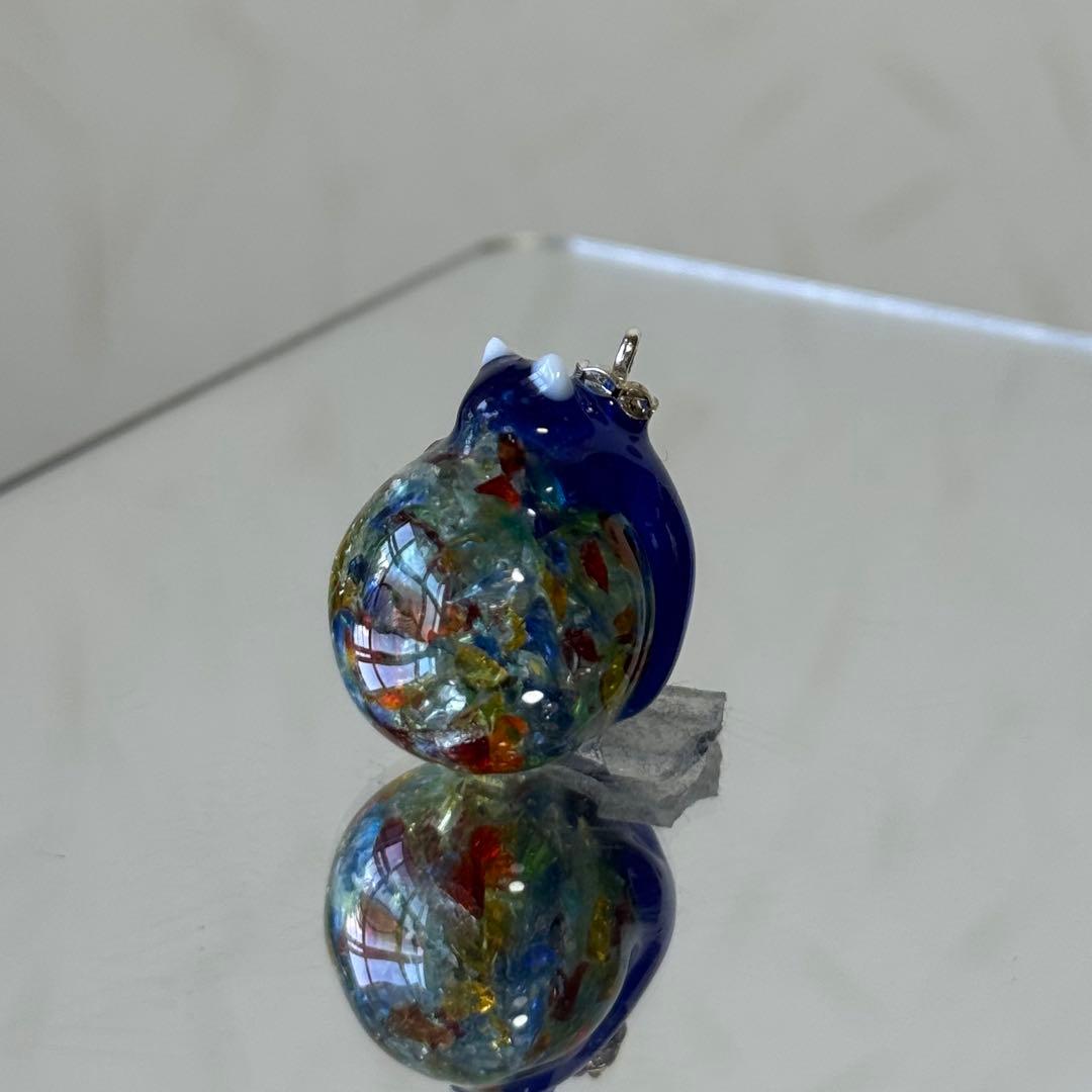 〜ニッキー様〜新作　天然石　たまねこ　レジンネックレス　【琉球ガラスII】