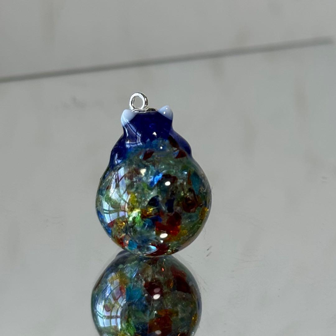 〜ニッキー様〜新作　天然石　たまねこ　レジンネックレス　【琉球ガラスII】