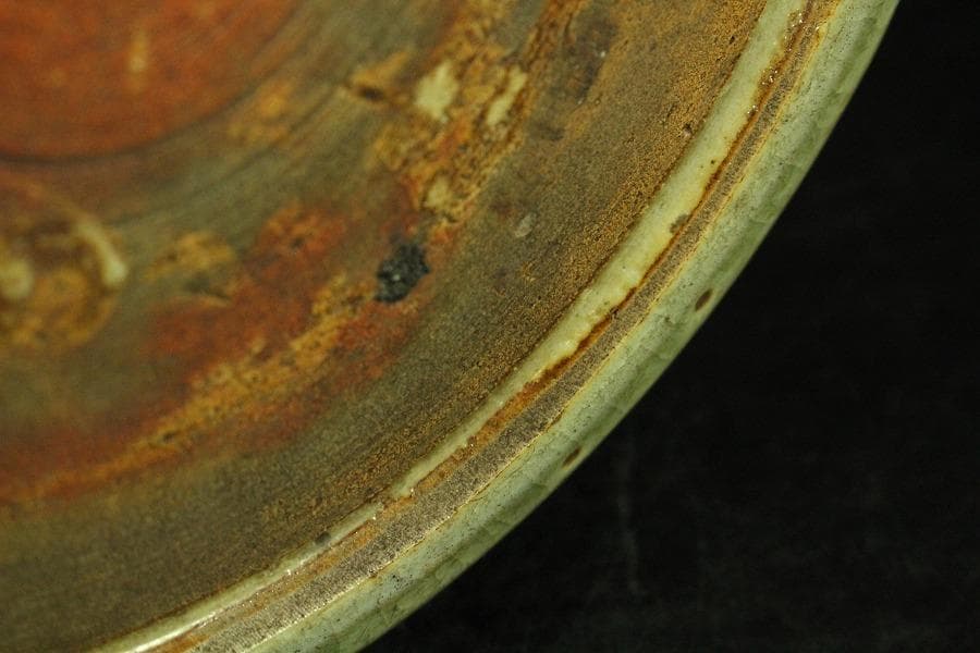 茶道具 古渡 中国美術 七官青磁 水指 塗蓋(K-YC682)