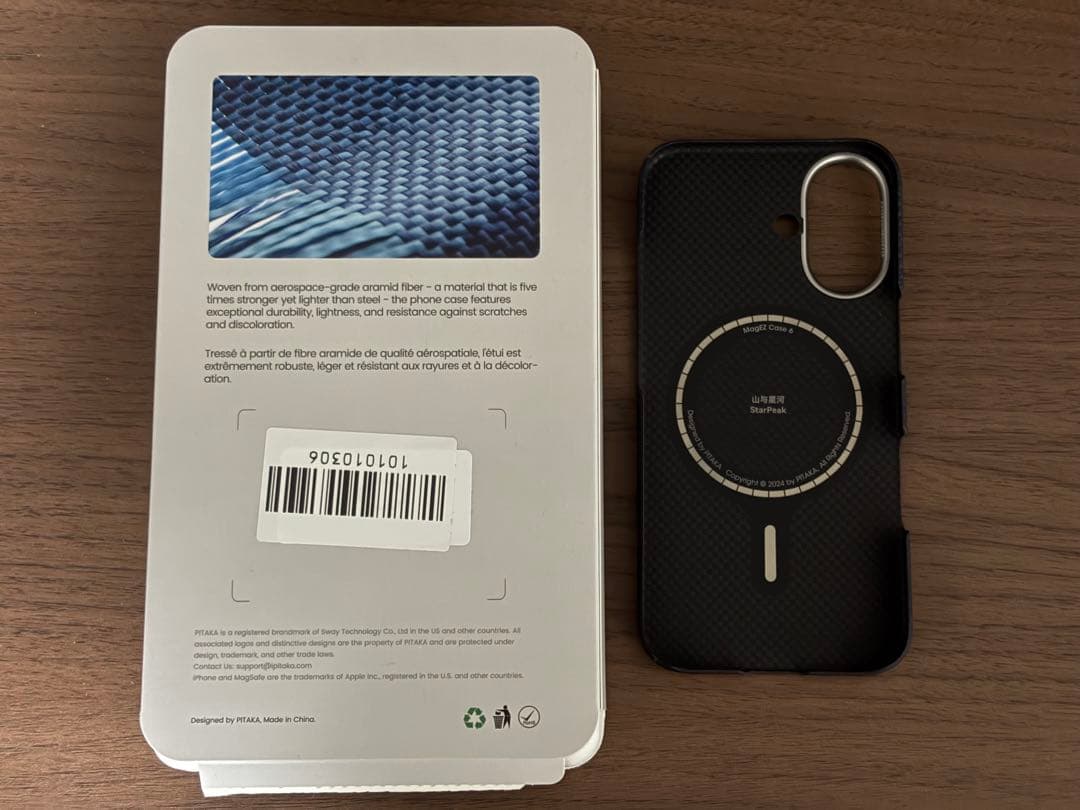 PITAKA iPhone 16用 浮織ケース MagSafe アラミド繊維製